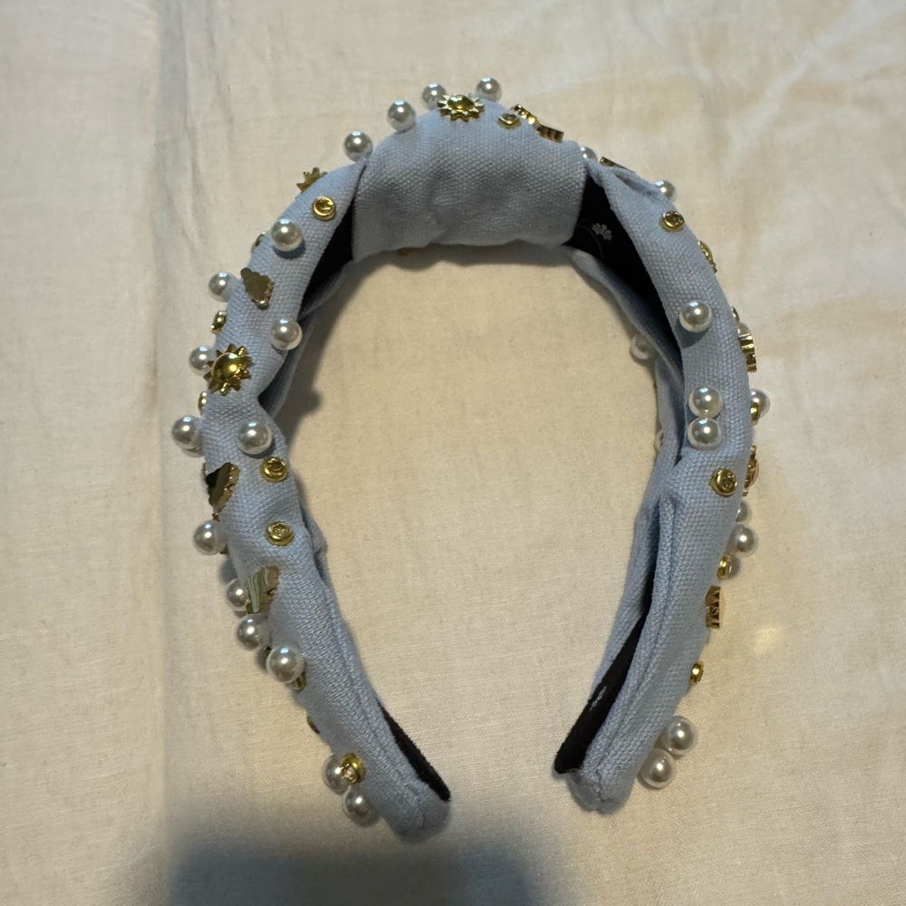 Pearl and Gold Embellished Headband
